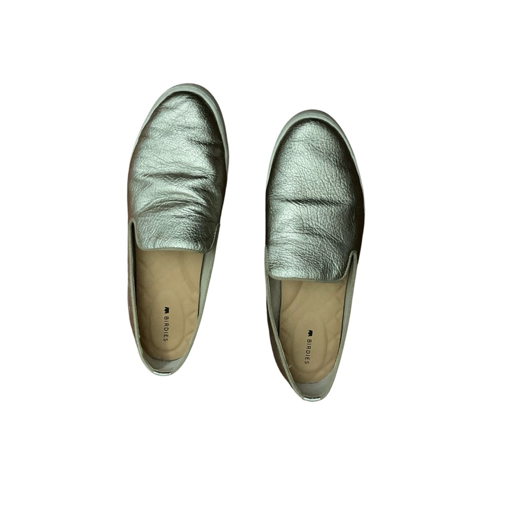 Birdies The Swift‎ Metallic Gold Slip-On Leather Sneaker Size 8.5